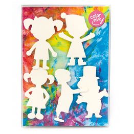 People colouring pictures magnetic holds approx. 700 g, colour-me fridge magnets, set of 5