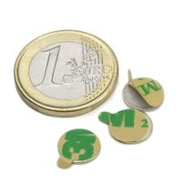 Disque magnétique autocollant Ø 9,5 mm, hauteur 0,75 mm