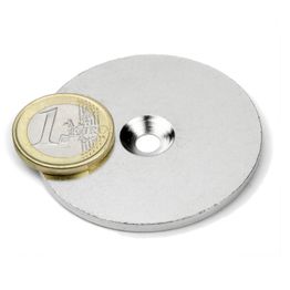 MD-52 Metal disc with counterbore Ø 52 mm, as a counterpart to magnets, not a magnet!