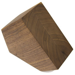 M-KNIFEB-002/walnut, Bloc à couteaux magnétique Pentagon, bois de noyer, pour couteaux jusqu'à 900 g