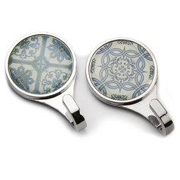 LIV-70, Crochets magnétiques Azulejos, crochets magnétiques motif carrelage, lot de 2