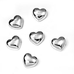 LIV-80, Sweetheart, aimants métalliques en forme de cœur, lot de 6