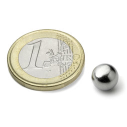 K-08-C, Kogelmagneet Ø 8 mm, neodymium, N38, verchroomd