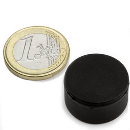 S-20-10-R, Disque magnétique Ø 22 mm, Hauteur 11,4 mm, néodyme, N42, caoutchouté