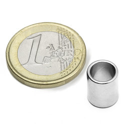 R-09-07-11-N, Anneau magnétique Ø 9/7 mm, hauteur 11 mm, néodyme, N50, nickelé