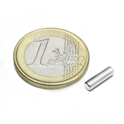 S-03-10-N, Cylindre magnétique Ø 3 mm, hauteur 10 mm, néodyme, N45, nickelé