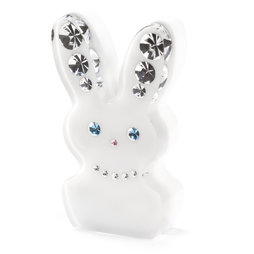 LIV-93, Diamond Rabbit, aimant pour frigo lapin, avec des cristaux Swarovski