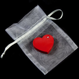 LIV-90, Red Heart, Kühlschrankmagnet Herz, mit Zirkonia