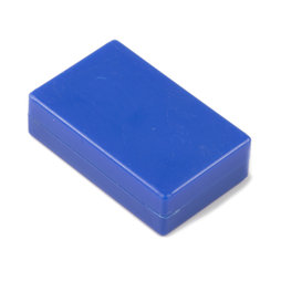 M-BLOCK-01/blue, Parallélépipèdes magnétiques avec enrobage en matière synthétique, lot de 5 pcs., bleu