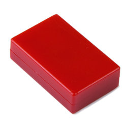M-BLOCK-01/red, Parallélépipèdes magnétiques avec enrobage en matière synthétique, lot de 5 pcs., rouge