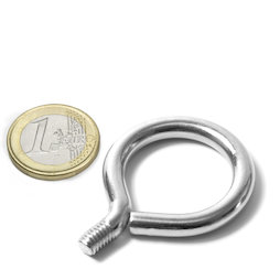 STE-19, Oog 19 mm inwendige doorsnede, staal, vernikkeld, schroefdraad M6