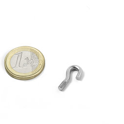 STH-4, Crochet 4 mm de diamètre intérieur, Acier, nickelé, pas de vis M3