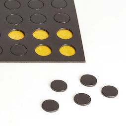 MS-TAKKI-04, Takkis ronds 10 mm, plaquettes magnétiques autocollantes, 60 plaquettes par feuille