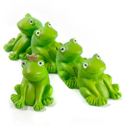 LIV-104, Grenouilles, aimants décoratifs en forme de grenouilles, lot de 5