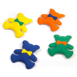 SALE-107, Teddy magnets, made of plastic, velvety, set of 4