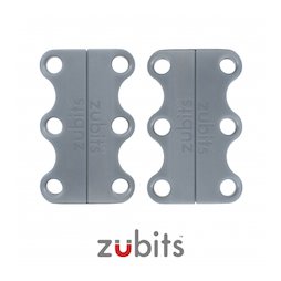 M-ZUB-01/grey, Zubits® S, magnetische schoenveters, voor kinderen & senioren, grijs