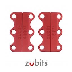 M-ZUB-01/red, Zubits® S, magnetische schoenveters, voor kinderen & senioren, rood