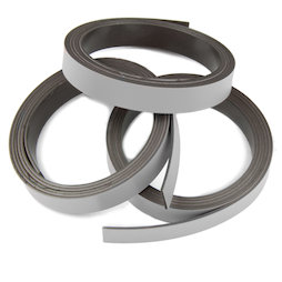 MT-10/silver, Nastro magnetico colorato 10 mm, da ritagliare per etichettare, rotoli da 1 m, color argento