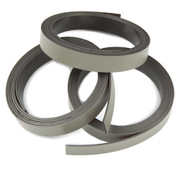 MT-10/gray, Nastro magnetico colorato 10 mm, da scrivere e tagliare, rotoli da 1 m, grigio
