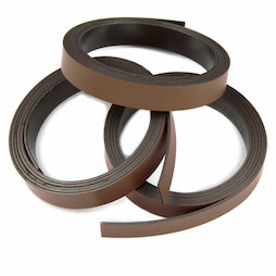 MT-10/brown, Nastro magnetico colorato 10 mm, da ritagliare per etichettare, rotoli da 1 m, marrone