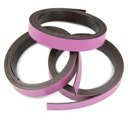MT-10/pink, Nastro magnetico colorato 10 mm, da ritagliare per etichettare, rotoli da 1 m, rosa