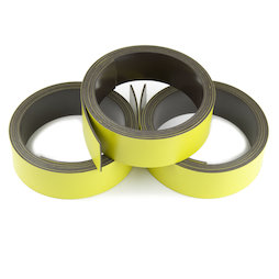 MT-20/yellow, Bande magnétique couleur 20 mm, pour y écrire et pour découper, rouleaux d'1 m, jaune