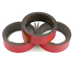 MT-20/red, Bande magnétique couleur 20 mm, pour y écrire et pour découper, rouleaux d'1 m, rouge