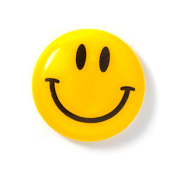 LIV-124, Smiley 'Boy', plasticised, yellow