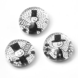 LIV-119/chimney, Talisman, handgemaakte koelkastmagneten, set van 3, schoorsteenveger