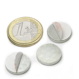 PAS-16, Disque métallique autocollant, Ø 16 mm, contre-pièce pour aimants, non magnétique !
