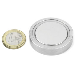FGN-42, Aimant en pot à coller, Ø 42 mm