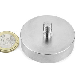 Aimant en pot à goupille filetée