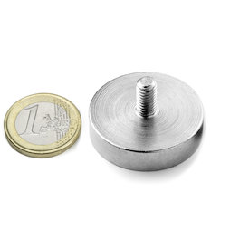 Aimant en pot à goupille filetée