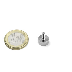 GTN-10, Potmagneet met draadstift, Ø 10 mm, Schroef-draad M3, houdkracht ca. 2,5 kg