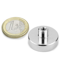 TCN-25, Topfmagnet mit Gewindebuchse, Ø 25 mm, Gewinde M4