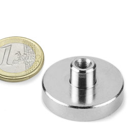 TCN-32, Aimant en pot avec manchon taraudé, Ø 32 mm, pas de vis M5