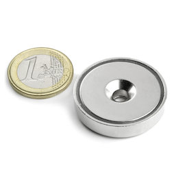CSN-32, Aimant en pot avec trou fraisé, Ø 32 mm, force d'adhérence env. 30 kg