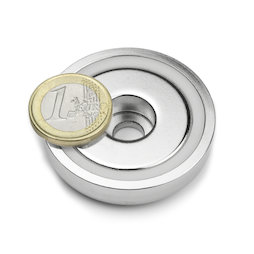 ZTN-48, Aimant en pot avec perçage cylindrique, Ø 48 mm