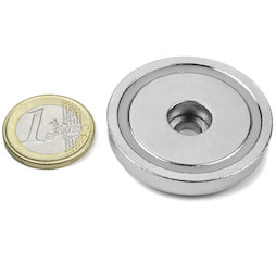 ZTN-42, Aimant en pot avec perçage cylindrique, Ø 42 mm