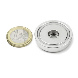 ZTN-32, Aimant en pot avec perçage cylindrique, Ø 32 mm