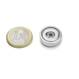 ZTN-20, Pot magnet with cylindrical borehole, Ø 20 mm