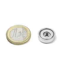 ZTN-16, Potmagneet met rond doorlopend gat, Ø 16 mm