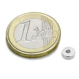 R-06-02-02-N, Ring magnet Ø 6/2 mm, height 2 mm, neodymium, N45, nickel-plated