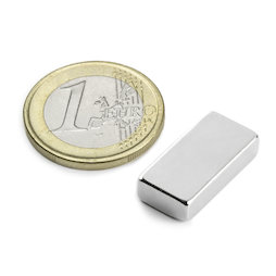 Q-20-10-05-N, Parallelepipedo magnetico 20 x 10 x 5 mm, neodimio, N42, nichelato