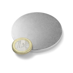 S-60-05-N, Disque magnétique Ø 60 mm, hauteur 5 mm, néodyme, N42, nickelé