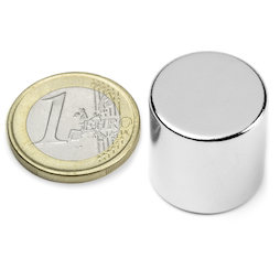 S-20-20-N, Disque magnétique Ø 20 mm, hauteur 20 mm, néodyme, N42, nickelé