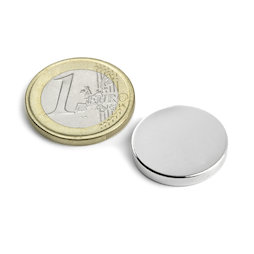 S-20-03-N, Disc magnet Ø 20 mm, height 3 mm, neodymium, N45, nickel-plated