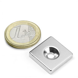 Parallélépipède magnétique 20 x 20 x 4 mm