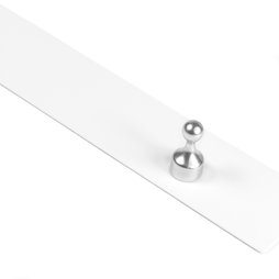 MB-18/white, Barra magnetica autoadesiva 50 cm, supporto autoadesivo per magneti, in metallo, bianco