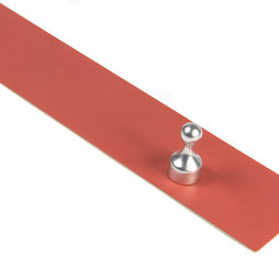 MB-18/red, Barra magnetica autoadesiva 50 cm, supporto autoadesivo per magneti, in metallo, rosso